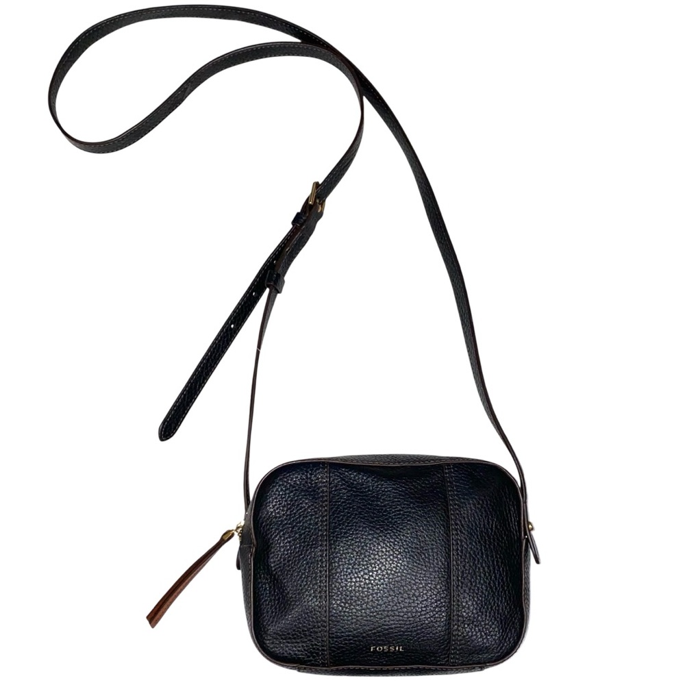 Fossil Black Leather Crossbody Bag - Picture 4 of 9